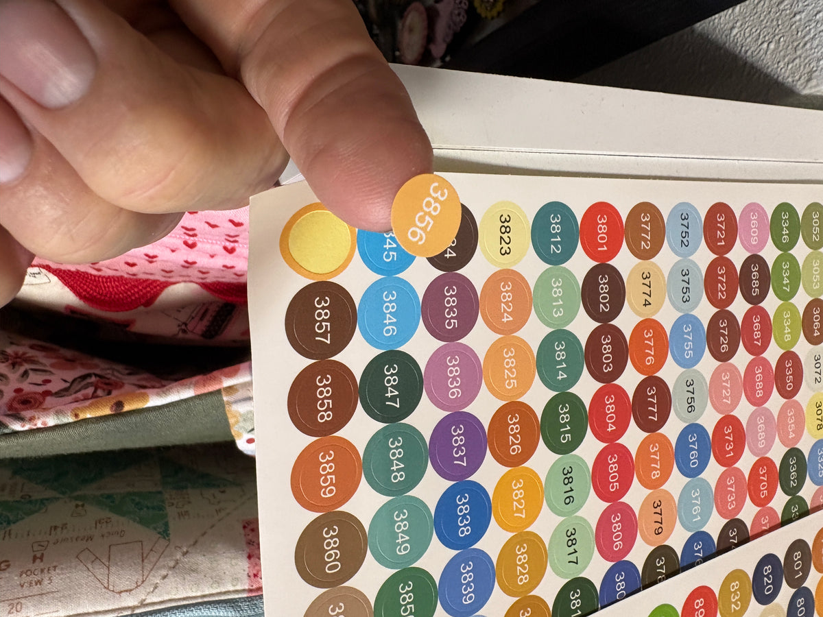 Round DMC Color Stickers