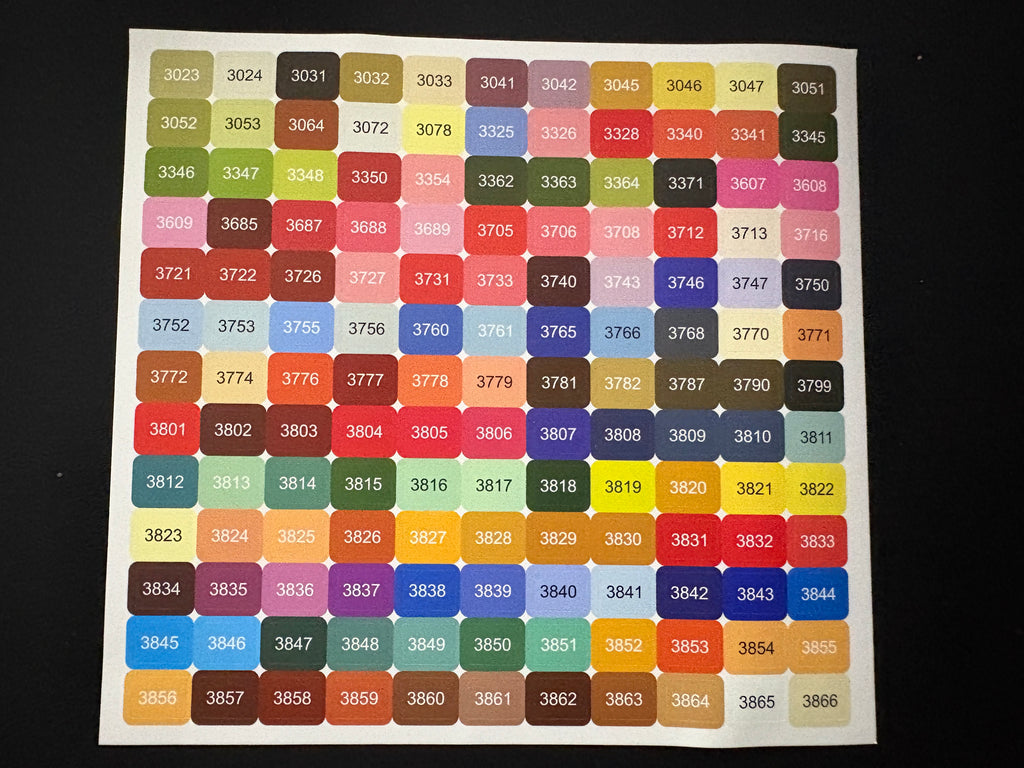 Rectangle DMC Color Stickers