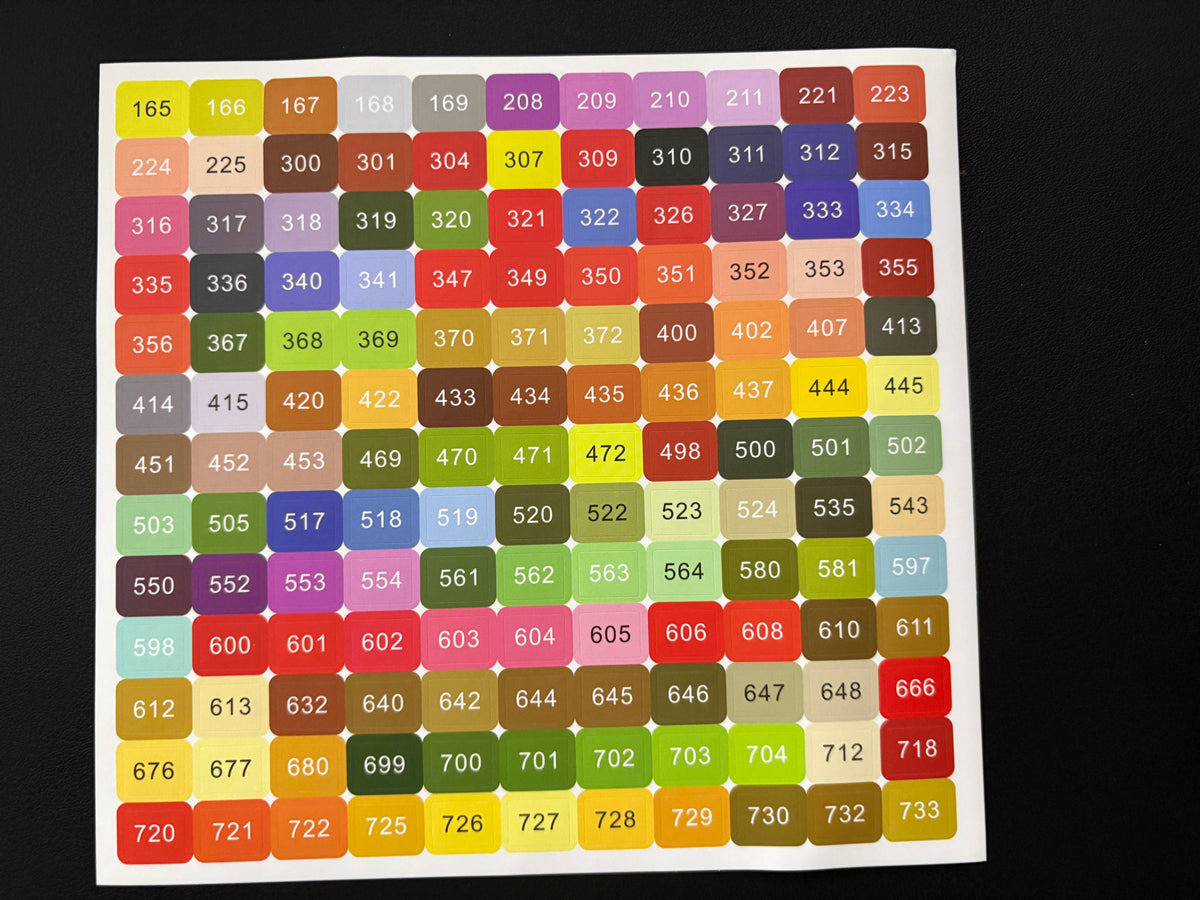 Rectangle DMC Color Stickers
