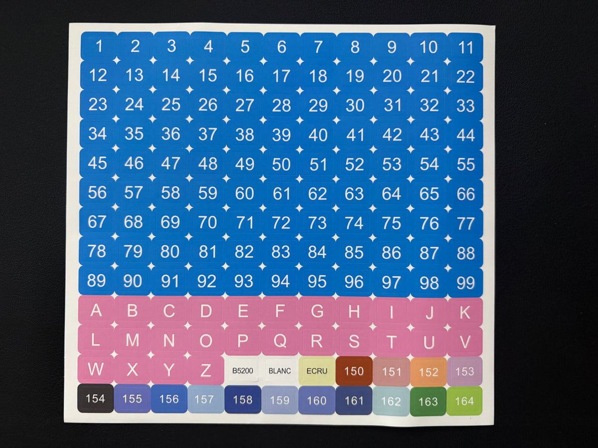 Rectangle DMC Color Stickers